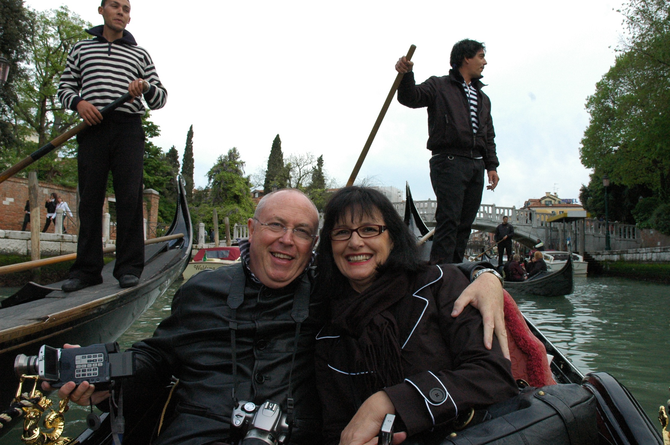 Gondola ride in Venice for Colin and Christine Pearce