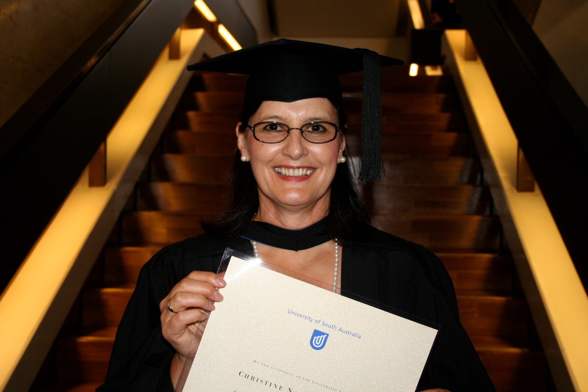 Christine Pearce graduates from University of South Australia